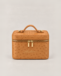 Beauty case The Simple Struzzo Apricot Aestina, logo dorato, foto 2