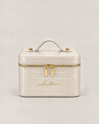 Beauty case The Simple Croco Coconut Aestina, logo dorato, foto 2