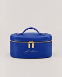 Beauty case The Oval Blueberry Aestina, logo dorato, foto 2