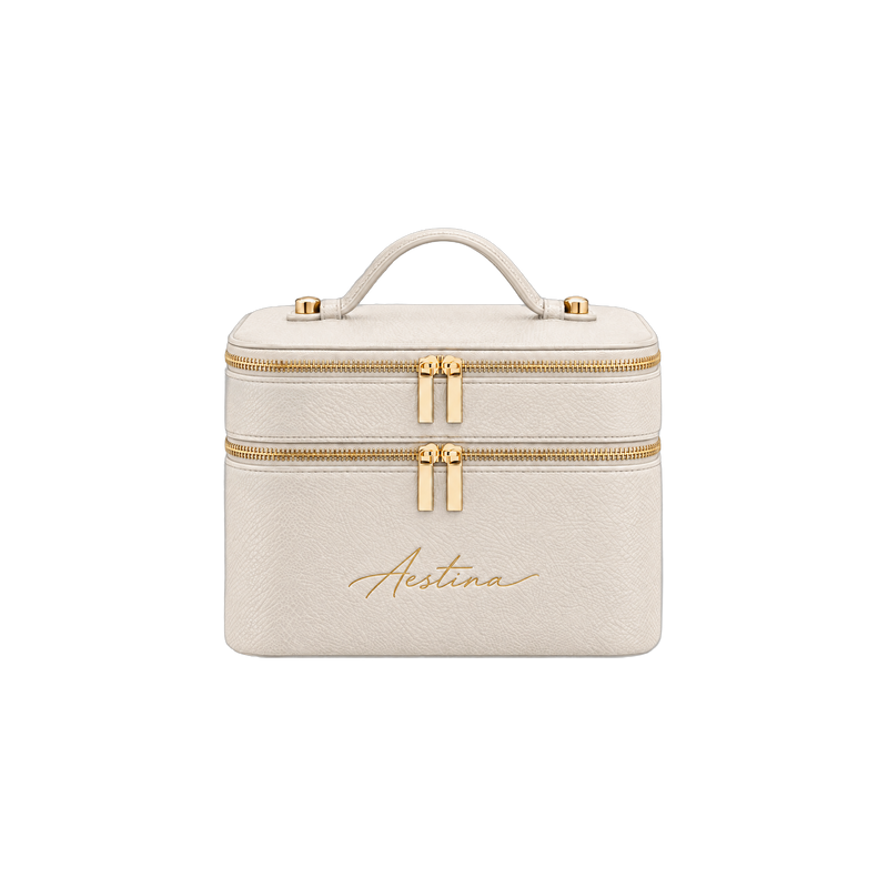 Beauty case The Duo Coconut Aestina, logo dorato, foto 1