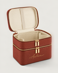 Beauty case The Duo Cinnamon Aestina, logo dorato, foto 4