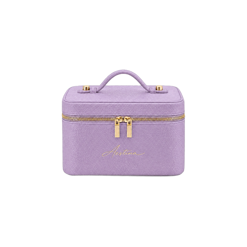 Beauty case The Simple Fig Aestina, logo dorato, foto 1