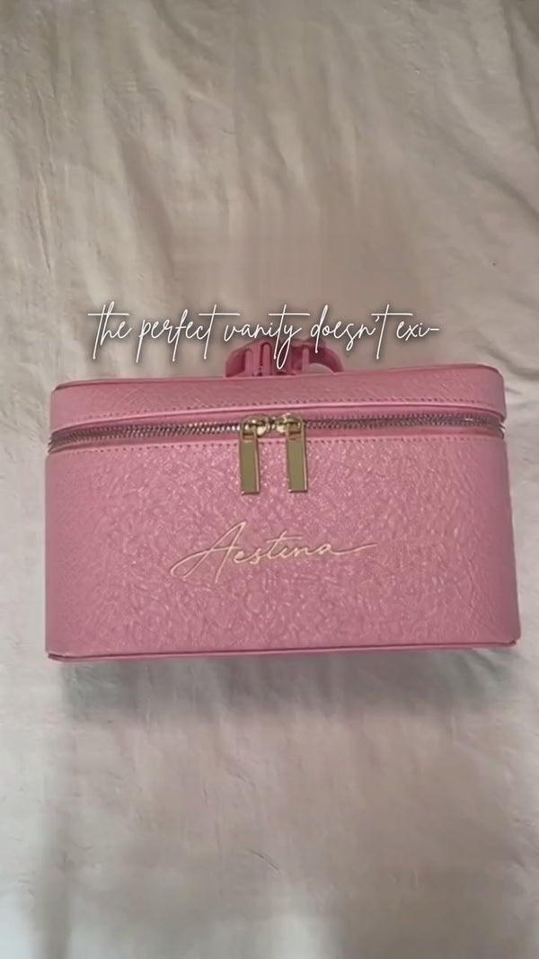 Aestina Lychee vanity case, everything in its place