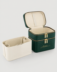 Beauty case The Duo Avocado Aestina, logo dorato, foto 5